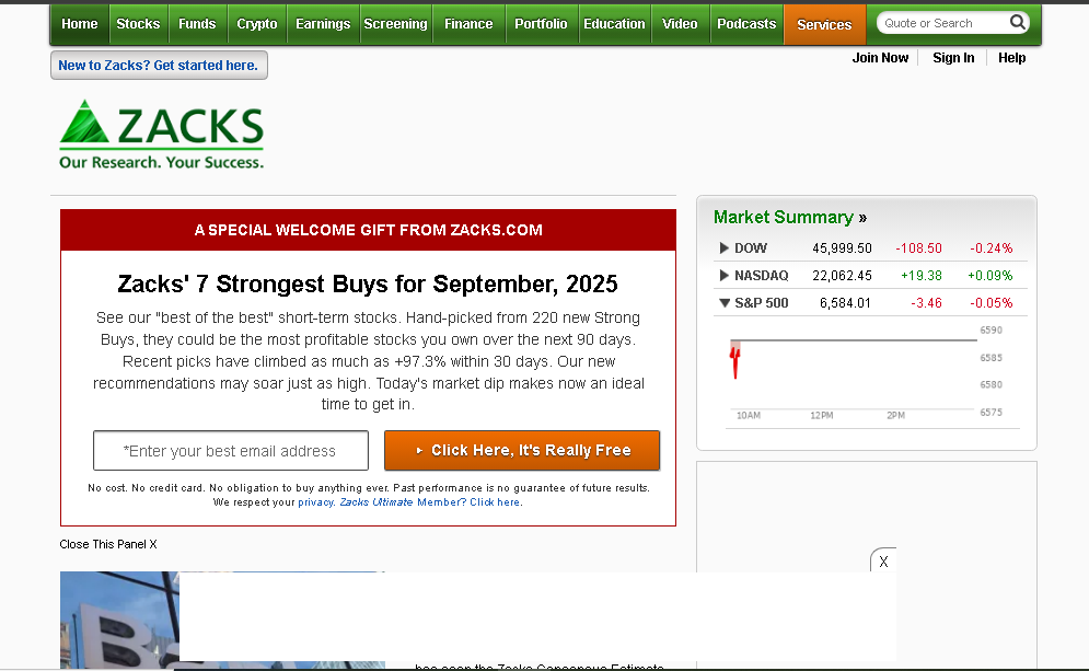 zacks investment research