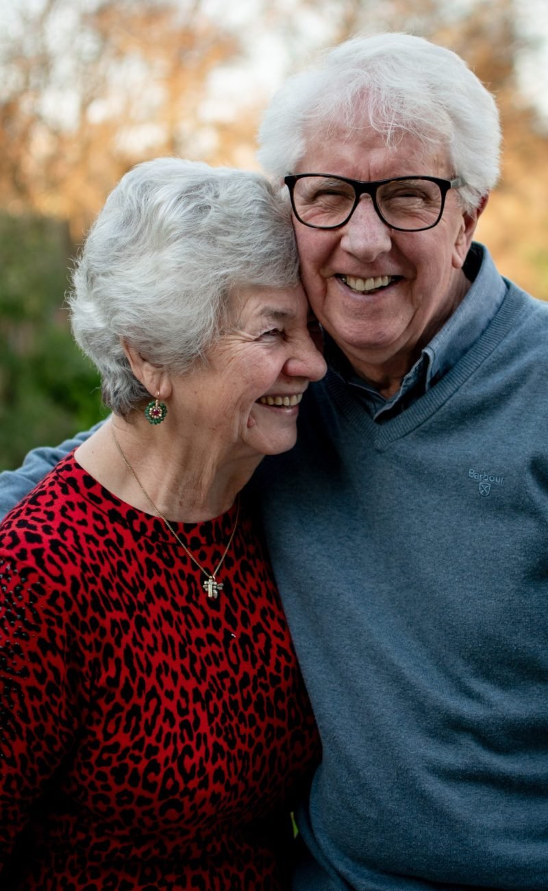 Happy old couple